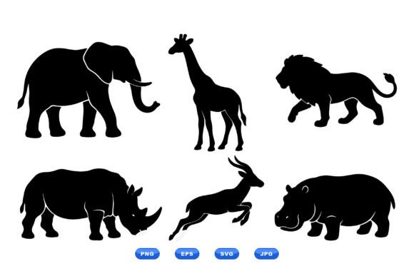 Download Safari Animal Silhouette SVG - Silhouette Collection