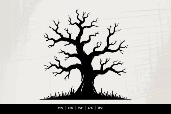 Download Spooky Dead Tree Silhouette SVG - Silhouette Collection