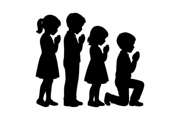 Download Christian Children Silhouette - Silhouette Collection