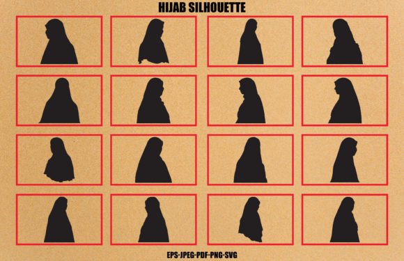Download Muslim Hijab Girl Silhouette Bundle - Silhouette Collection