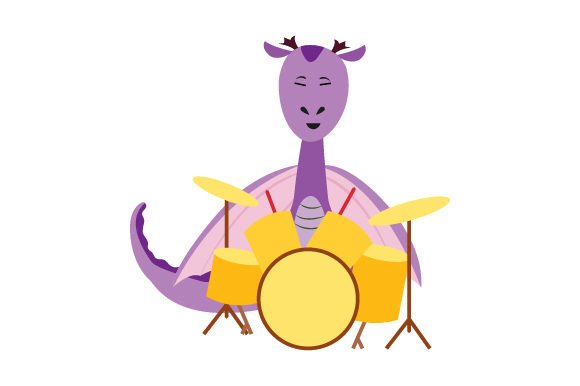 Download Dragon Playing Drums, Cartoon - Premium Resources