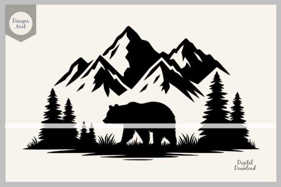 Download Bear Wildlife SVG Clipart Silhouette PNG - Silhouette Collection