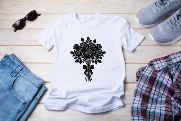 Download Rose Bouquet Silhouette Vector Design - Silhouette Collection