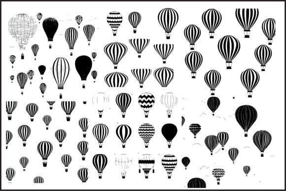 Download Hot Air Balloon Vector Silhouette - Silhouette Collection