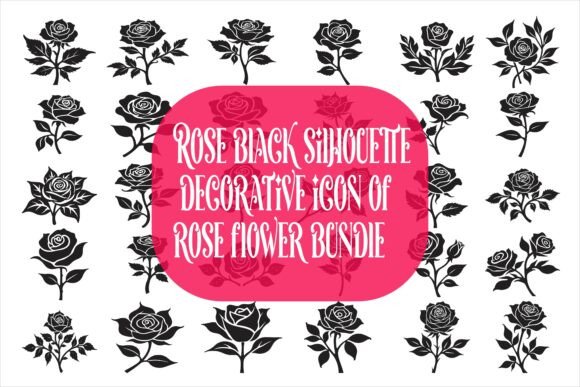 Download Rose Black Silhouette Decorative Icon - Silhouette Collection