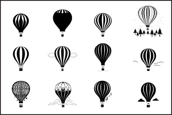 Download Hot Air Balloon Vector Silhouette - Silhouette Collection