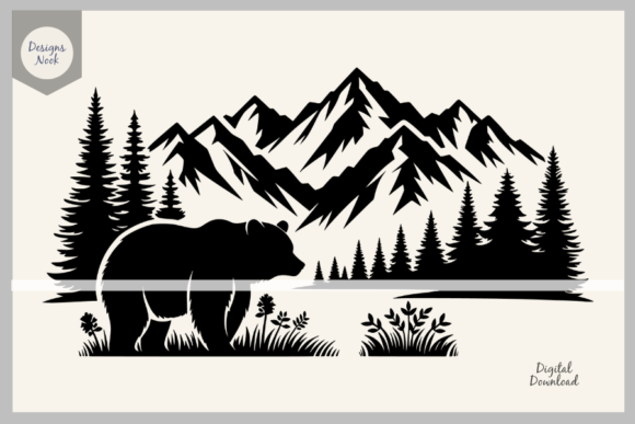 Download Bear Wildlife SVG Clipart Silhouette PNG - Silhouette Collection