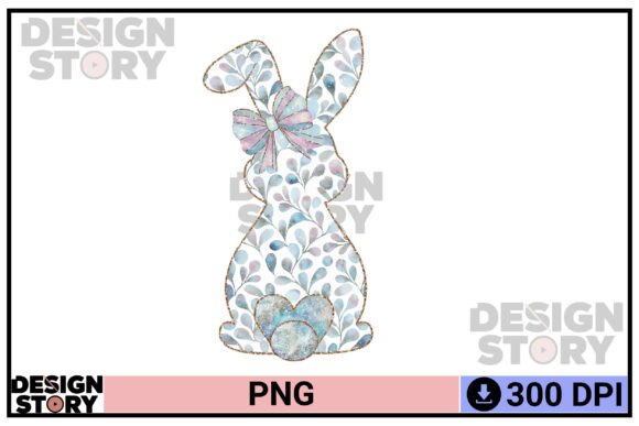 Download Floral Easter Bunny Silhouette Art - Silhouette Collection