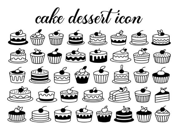 Download Beautiful Birthday Cake Silhouette - Silhouette Collection