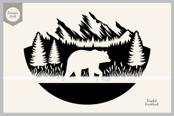 Download Bear Wildlife SVG Clipart Silhouette PNG - Silhouette Collection