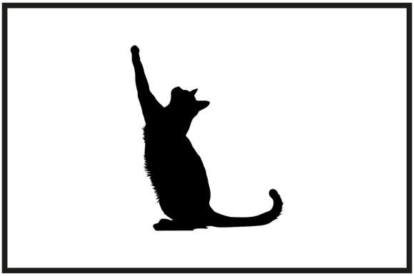 Download Stretching Cat Silhouette Clipart Vector - Silhouette Collection