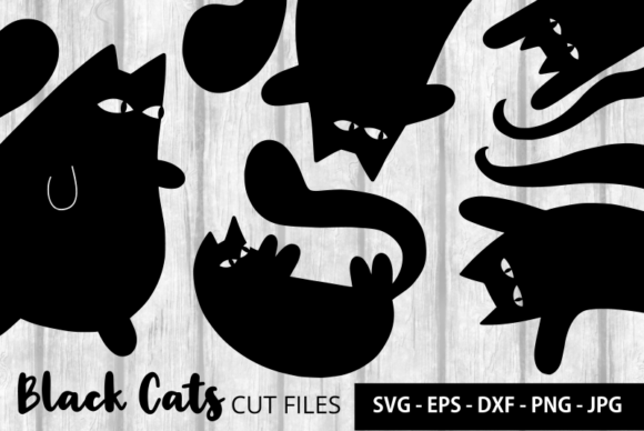 Download Funny Black Cat Silhouette Cut Files - Silhouette Collection