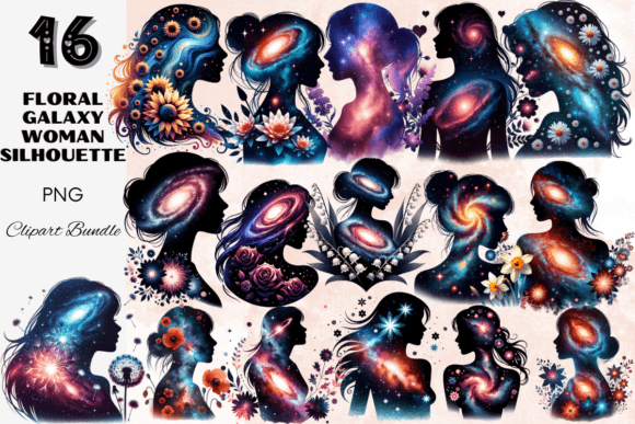 Download Celestial Beauty Woman Silhouette - Silhouette Collection
