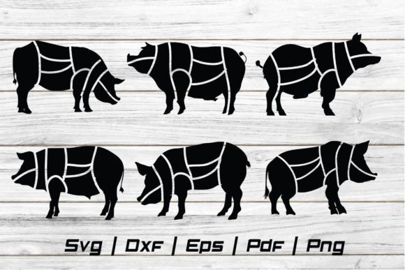 Download Cute Pig Farm Animal Silhouette Svg - Silhouette Collection