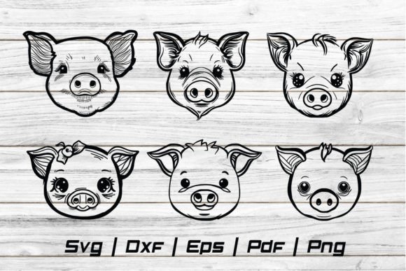 Download Cute Pig Farm Animal Silhouette Svg - Silhouette Collection
