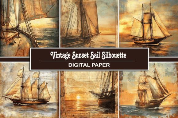 Download Sunset Sail Silhouette Art - Silhouette Collection