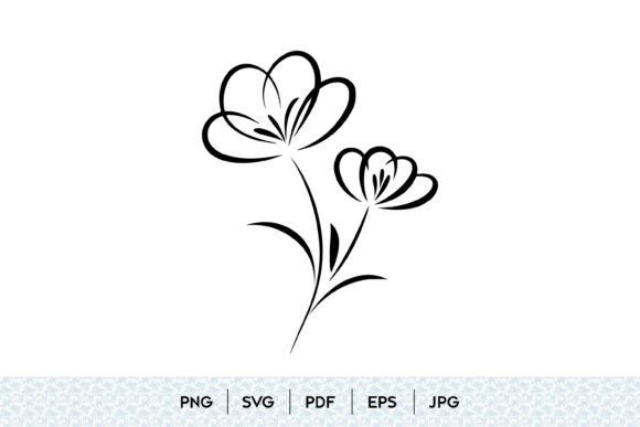 Download Minimalist Floral Bloom Line Art - Bloom Collection