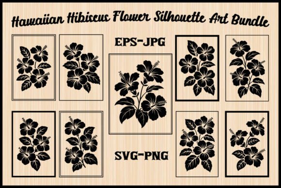 Download Hawaiian Hibiscus Flower Silhouette Art - Silhouette Collection