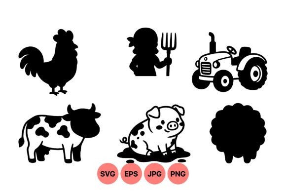 Download Farm Animal Silhouette SVG Set - Silhouette Collection