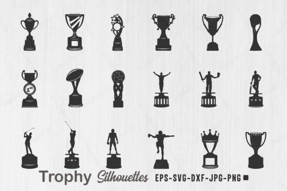 Download Trophy Silhouettes, Trophy Svg Bundle. - Silhouette Collection