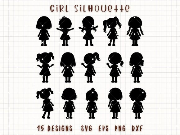 Download Girl Silhouette SVG Cute Kid Clipart - Silhouette Collection