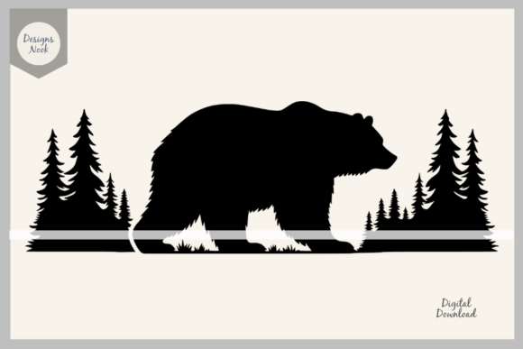 Download Bear Wildlife SVG Clipart Silhouette PNG - Silhouette Collection