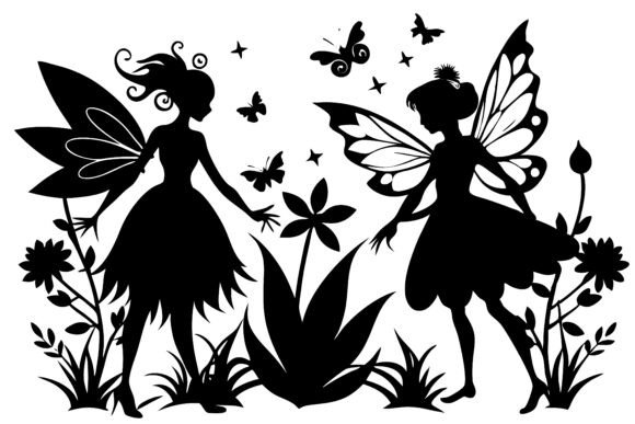 Download Fairy Girl Silhouette Set - Silhouette Collection