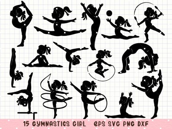 Download Gymnastics Girl Silhouette Sport Dance - Silhouette Collection
