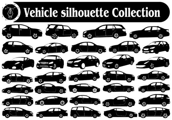 Download Modern or Vintage Car Silhouettes Bundle - Silhouette Collection