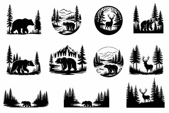 Download Forest Animal Silhouette SVG Bundle - Silhouette Collection