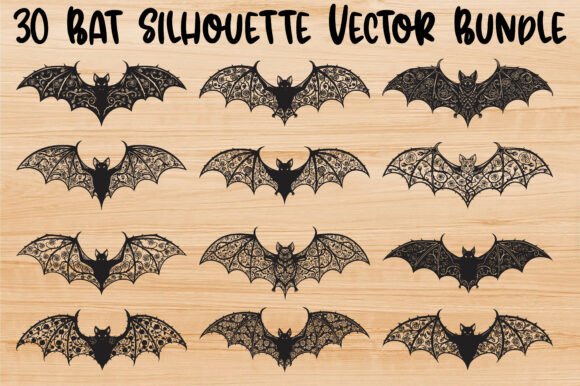 Download Bat Silhouette Vector Bundle - Silhouette Collection